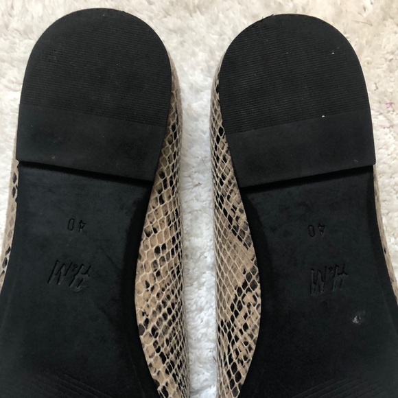SOLD- H&M Snake Print Flats, EURO sz 40 / US Size 9 - Picture 3 of 7